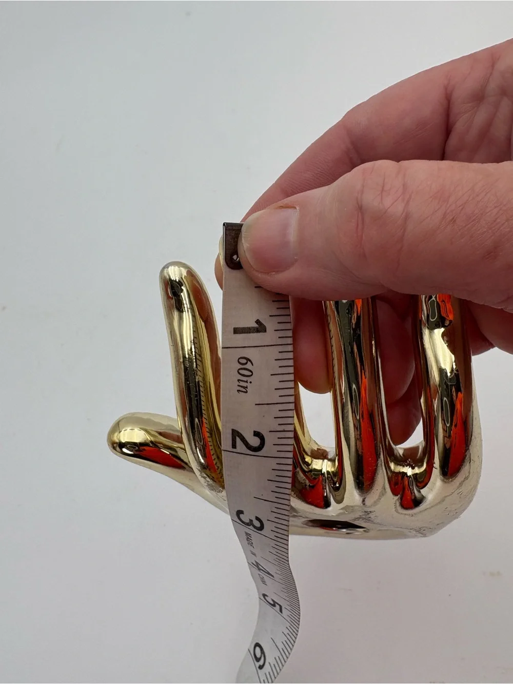 Decorative Ceramic Hand Trinket/Ring Dish - Shiny Gold